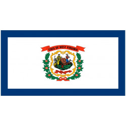 Sticker Drapeau Virginie Occidentale