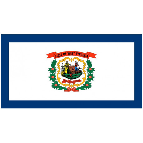 Sticker Drapeau Virginie Occidentale