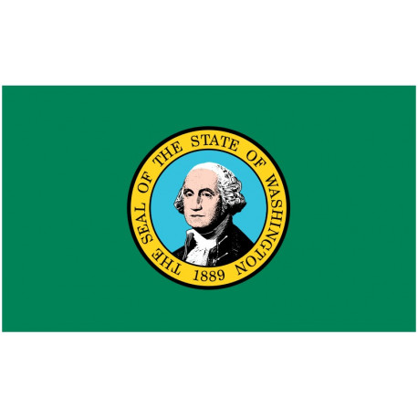 Sticker Drapeau Washington