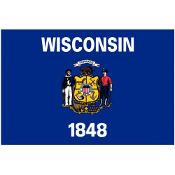 Sticker Drapeau Wisconsin