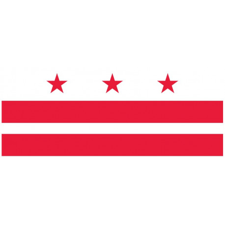 Sticker Drapeau Washington District de Columbia