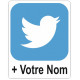 Sticker Twitter + votre Nom