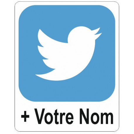 Sticker Twitter + votre Nom