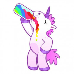 Autocollant Licorne Bois