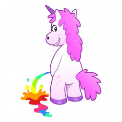 Sticker Licorne fait pipi deco