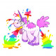 Sticker Licorne folle