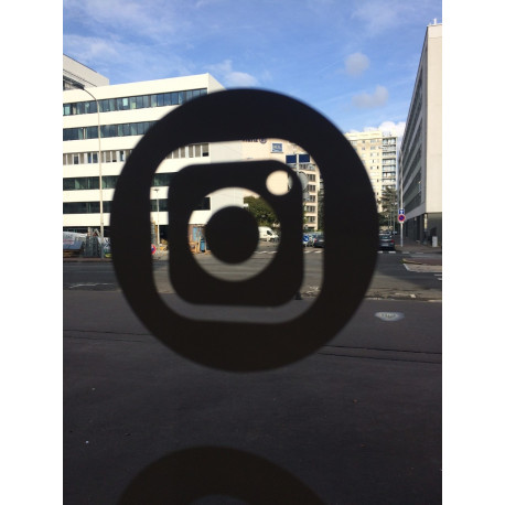 Sticker Instagram blanc et vide à l'intérieur