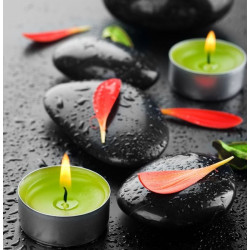 Sticker Bougie vert et rouge