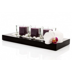 Sticker bougies violettes avec fleur