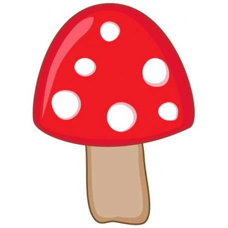 Sticker Champignon rouge et blanc