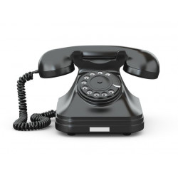 Sticker vintage Téléphone noire
