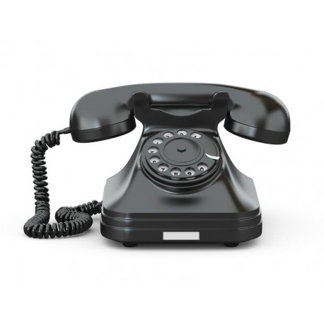 Sticker vintage Téléphone noire