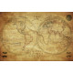 Sticker vintage Carte map monde
