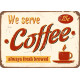 Sticker vintage plaque café