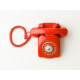 Sticker téléphone rouge vintage