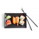 Sticker assiette sushi vue de haut