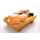 Sticker assiette en bois de sushis