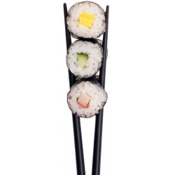 Sticker sushi avec baguette avec surimi