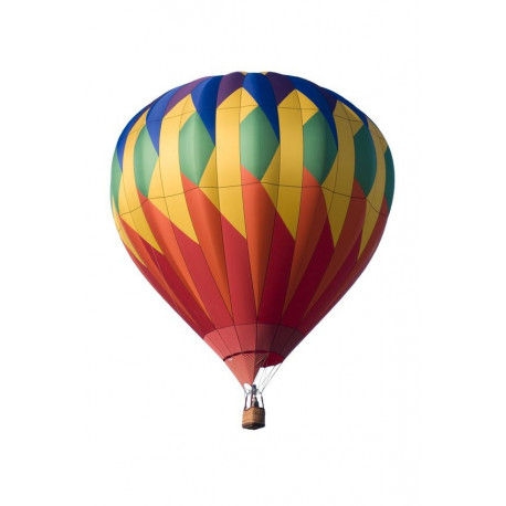 Sticker montgolfière rouge et verte