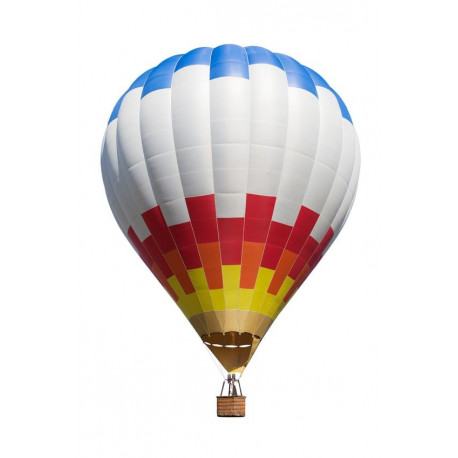 Sticker montgolfière bleu blanc