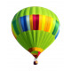 Sticker montgolfière vert