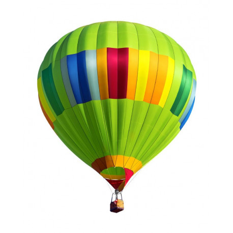 Sticker montgolfière vert