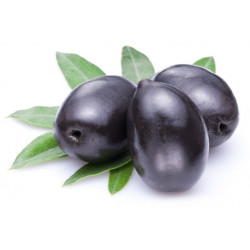 Sticker olive noire avec feuille