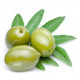 Sticker olive verte avec feuilles