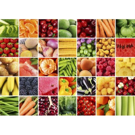 Sticker carreaux fruits