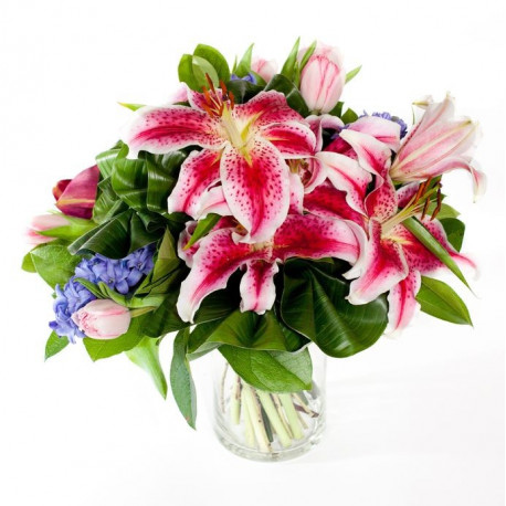 Autocollant bouquet rouge