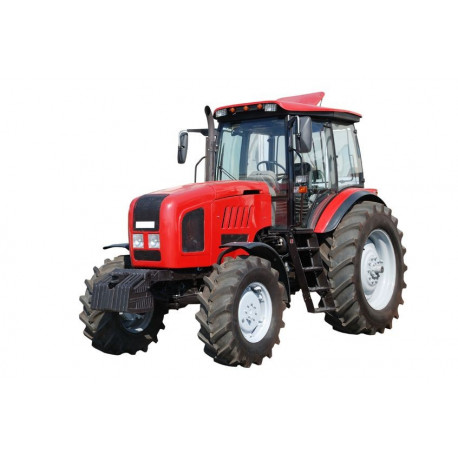 Sticker mural tracteur rouge