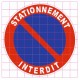 Sticker stationnement interdit dissuasif