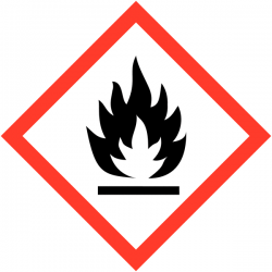 Panneau GHS02 produit inflammable flamme danger chimique