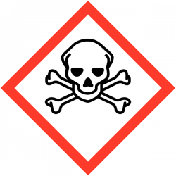 Panneau GHS06 toxicité aiguë produit chimique toxique