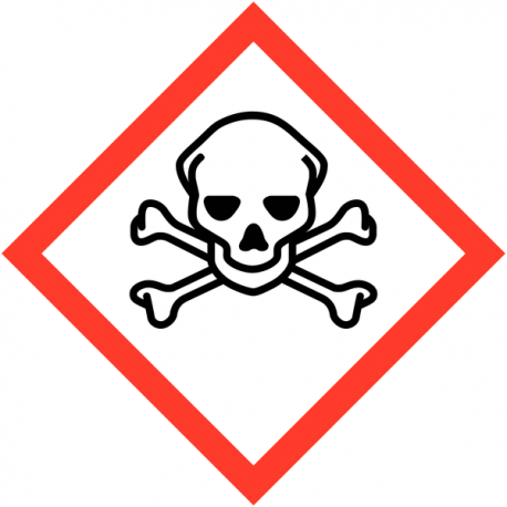 Panneau GHS06 toxicité aiguë produit chimique toxique