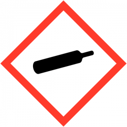 Panneau GHS04 gaz sous pression bouteille stockage chimique