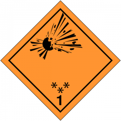 sticker transport international matières et objets explosifs à personnaliser