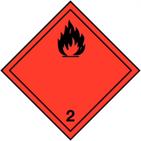 sticker transport international gaz inflammables