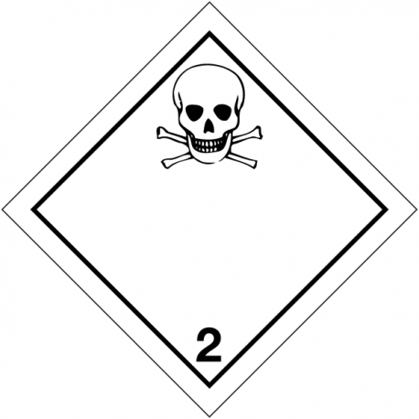 sticker transport international gaz toxique