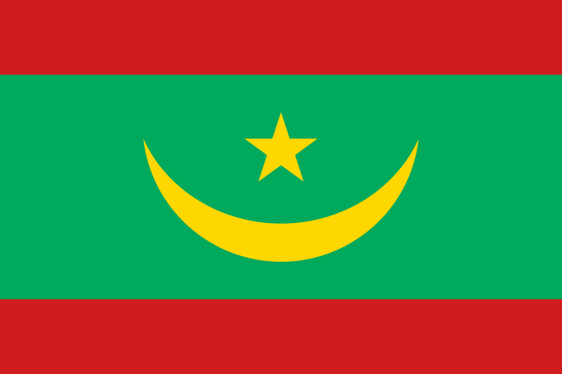 Autocollants Drapeau Mauritanie - Lot De 2 Stickers Vinyle 75 Mm | Résistants Intérieur/extérieur, Voiture, Casque, Vitre