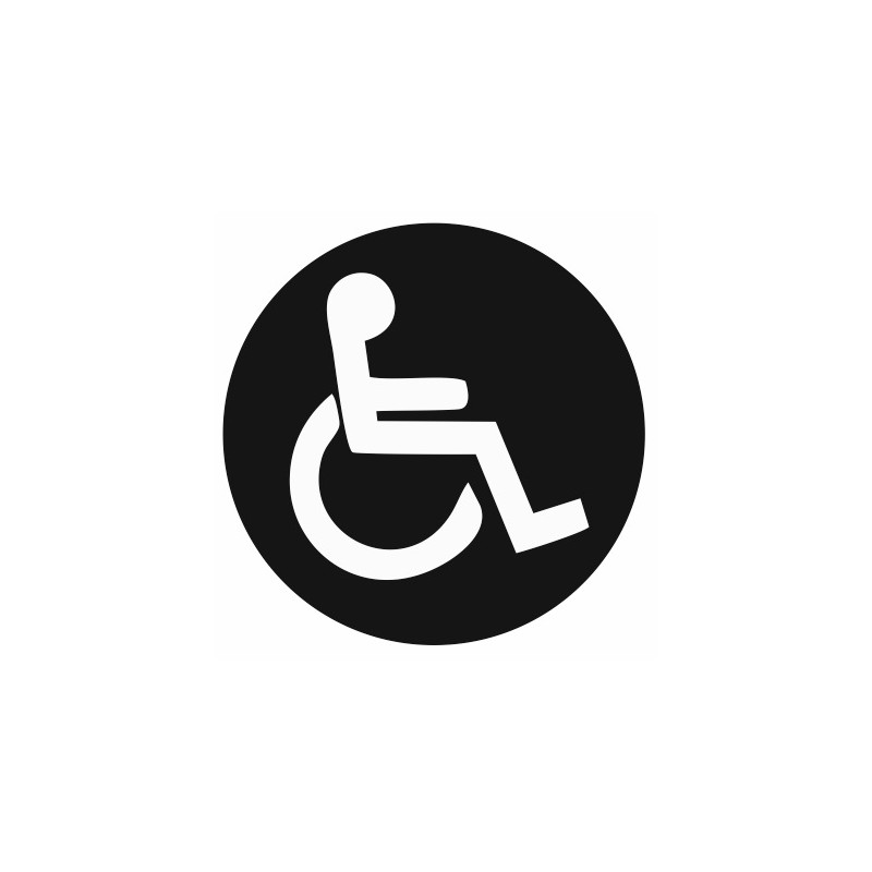 Sticker Handicap Accès Véhicule - Autocollant Vinyle Pour Voiture, Fabrication Française, Résistant Aux Intempéries