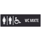Sticker Toilette Mixte homme femme handicapé