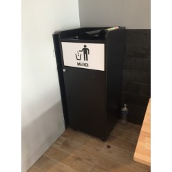 Sticker à coller sur Poubelle Merci