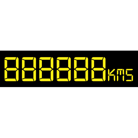 Sticker chiffres digital pour Kilomètrage