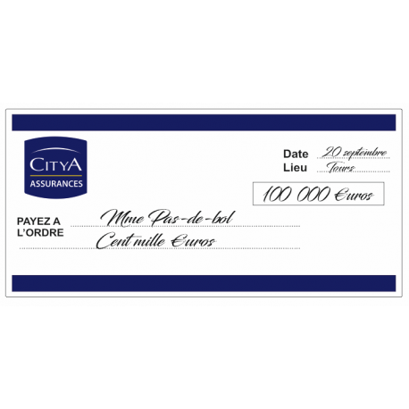 Sticker chèque Géant