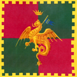 Sticker drapeau contrada del drago