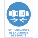 Sticker port obligatoire de la ceinture de sécurité