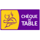 Autocollant Chèque de table