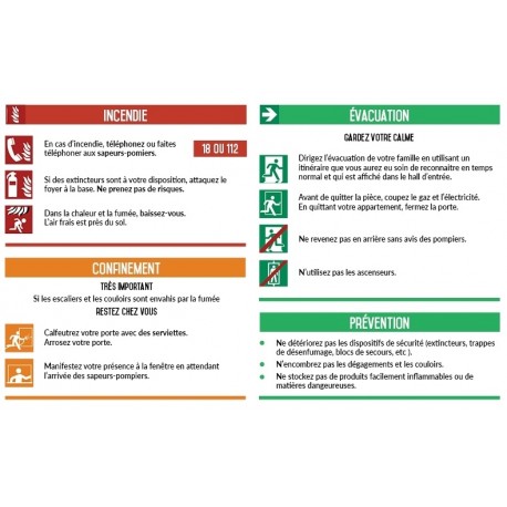 Sticker consignes de sécurité