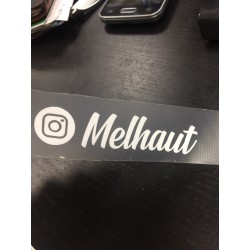 Sticker Instagram + votre Nom (blanc)